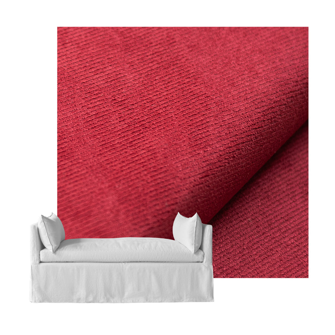 Deep Red Performance Twill Custom Daybed Cover