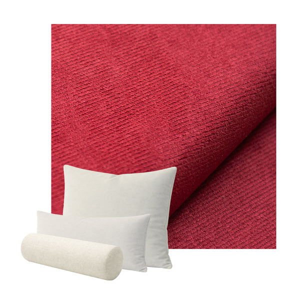 Deep Red Performance Twill Custom Pillow Cover