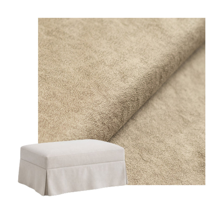 Stucco Gray SuedeTouch Custom Ottoman Slipcover