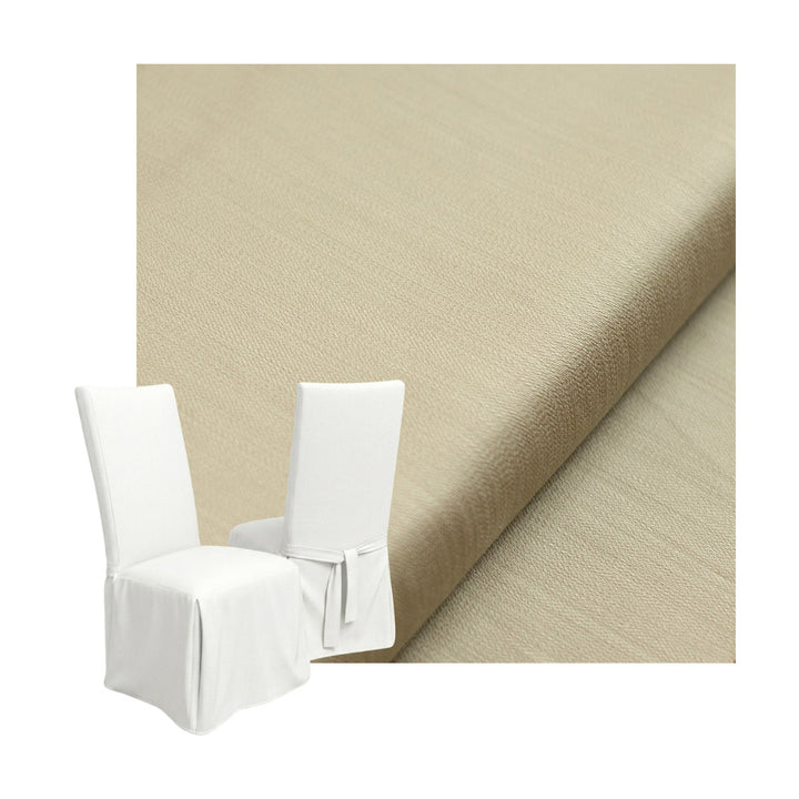 Durable Khaki Ripstop Custom Dining Chair Cover
