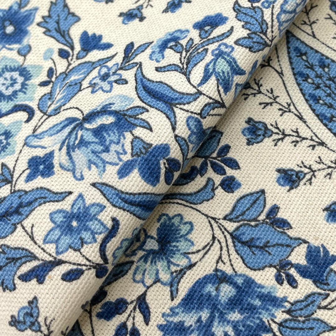 French Country Canvas Custom Ottoman Cover