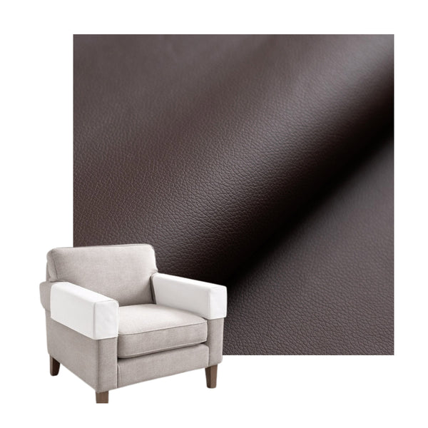 Dark Brown Faux Leather Custom Armrest Cover