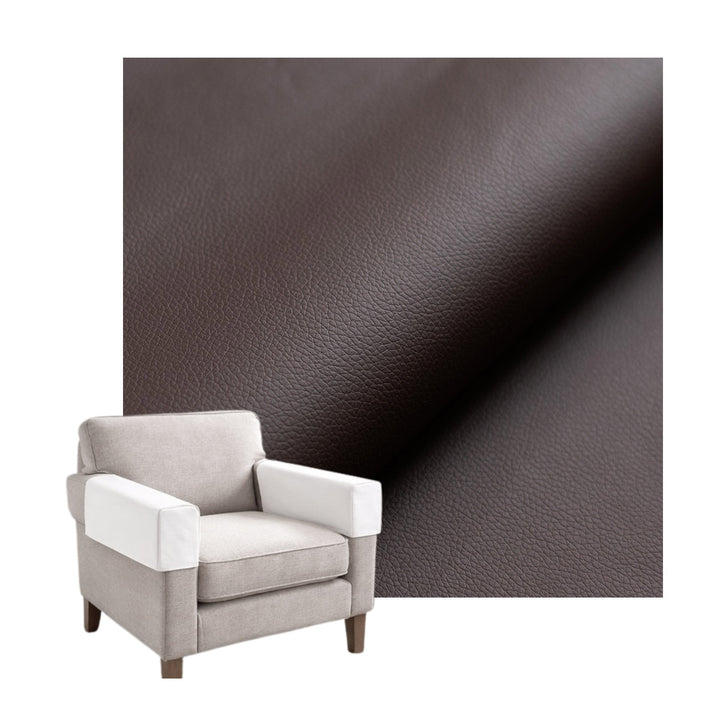 Dark Brown Faux Leather Custom Armrest Cover