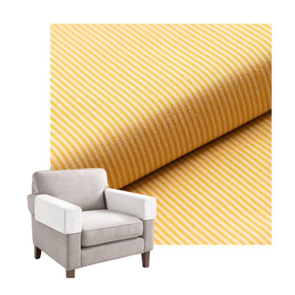 Yellow Pinstripe Custom Armrest Cover