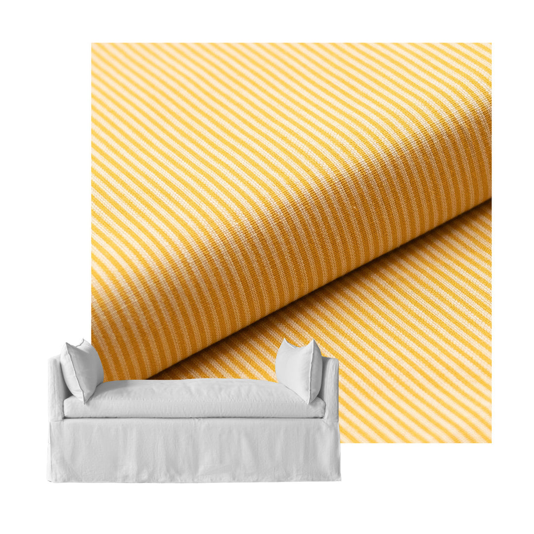 Yellow Pinstripe Custom Daybed Cover