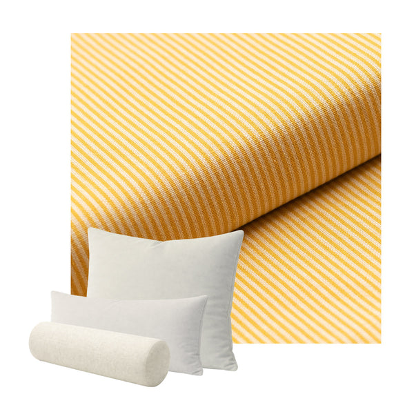 Yellow Pinstripe Custom Pillow Cover