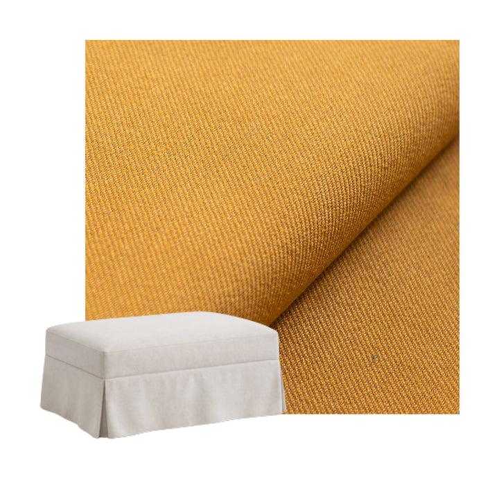 Rust Performance Twill Custom Ottoman Slipcover