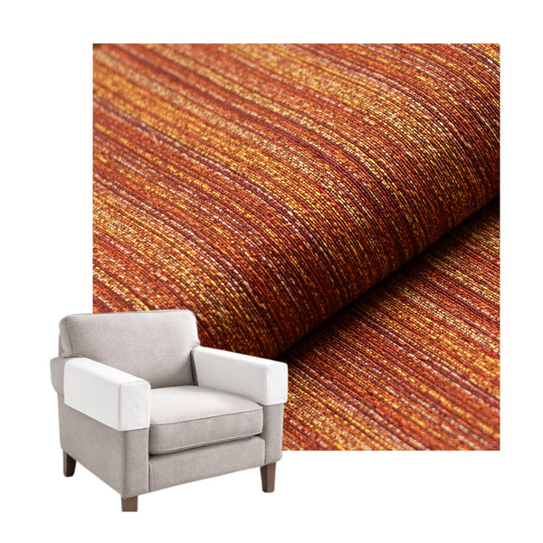 Rust Pinstripe Custom Armrest Cover