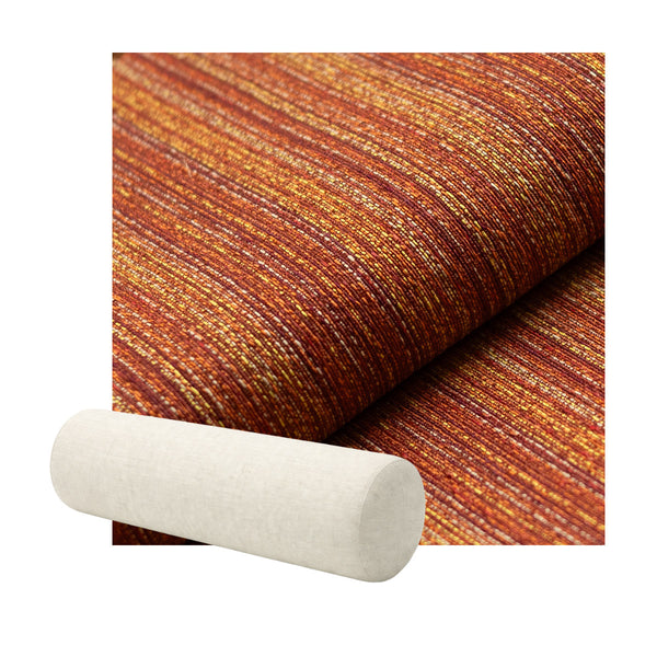 Rust Pinstripe Performance Weave Bolster Pillow