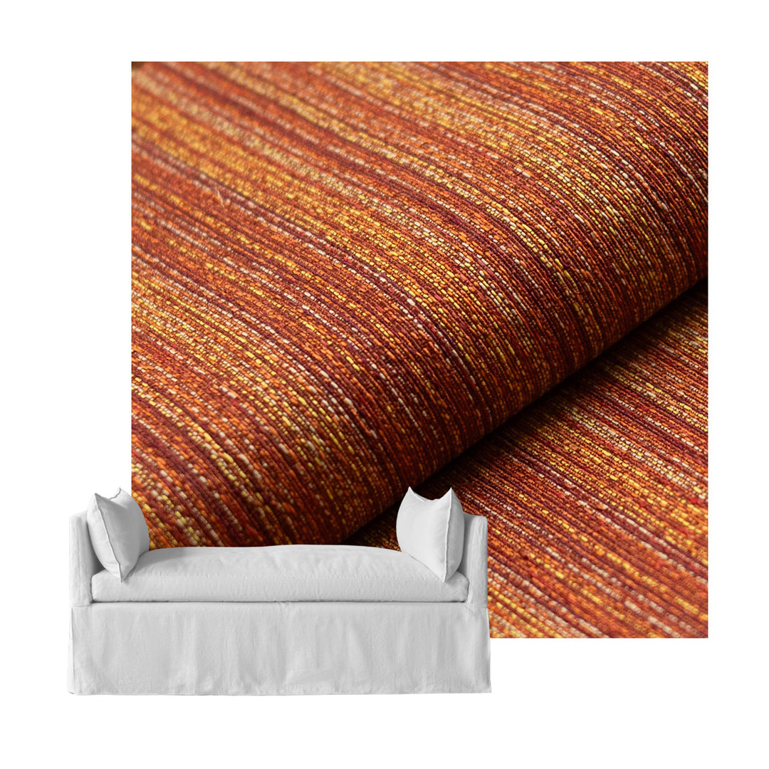 Rust Pinstripe Custom Daybed Cover