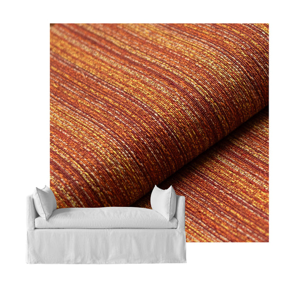 Rust Pinstripe Custom Daybed Cover