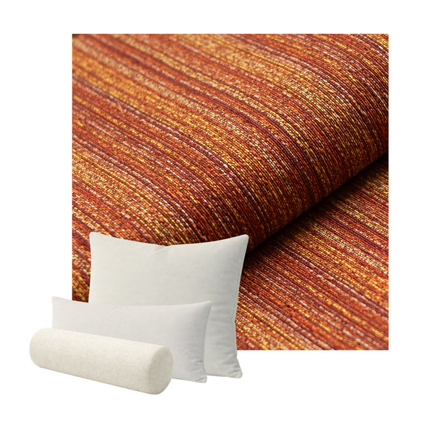 Rust Pinstripe Custom Pillow Cover