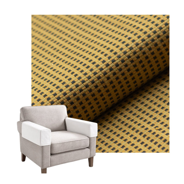 Yellow Check Custom Armrest Cover