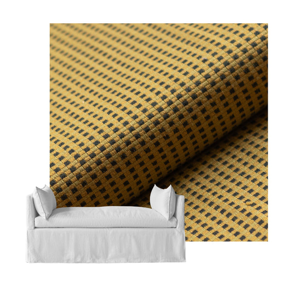 Yellow Check Custom Daybed Cover