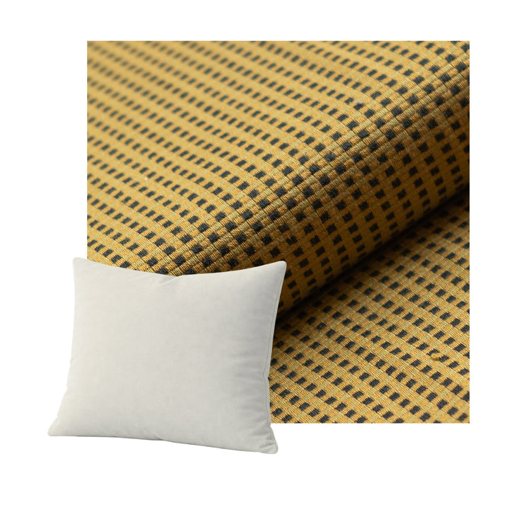 Yellow Check Throw Pillow