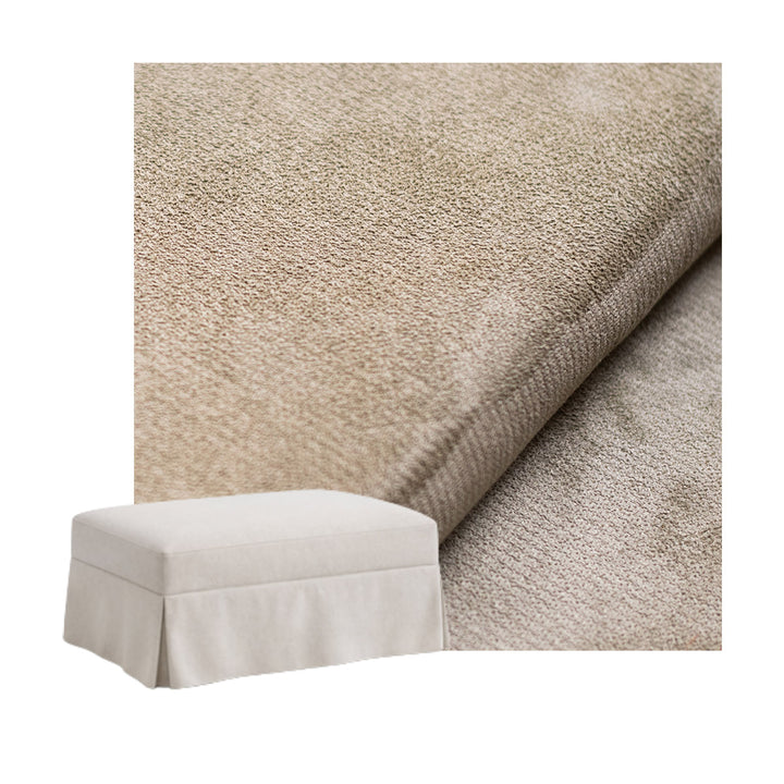 Sable Gray Custom Ottoman Slipcover