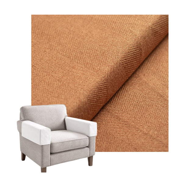 Terracotta Herringbone Weave Custom Armrest Cover