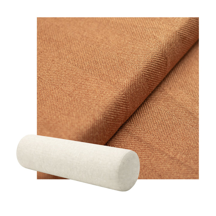 Terracotta Herringbone Weave Bolster Pillow