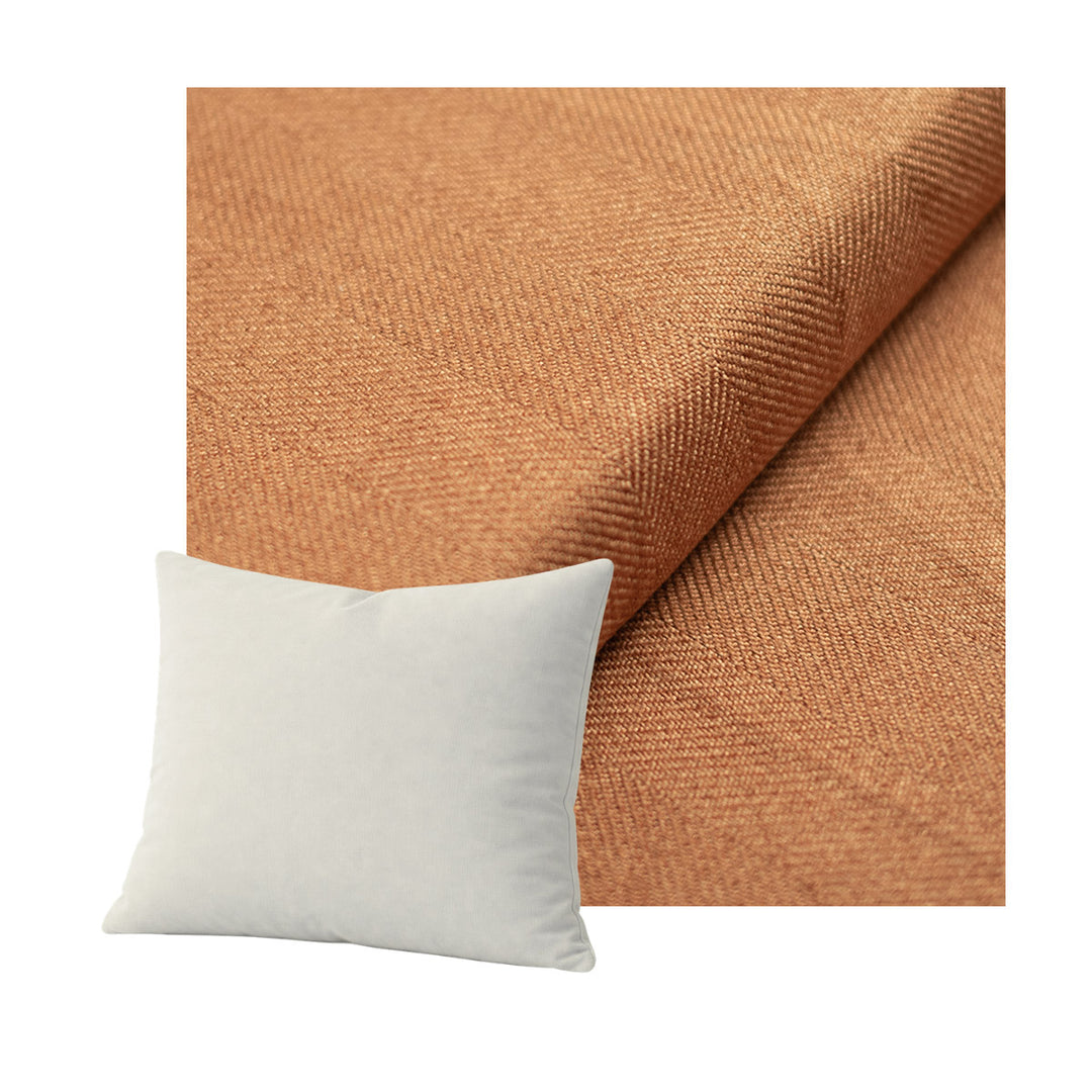 Terracotta Herringbone Weave Throw Pillow