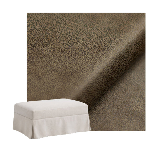 Vintage Green SuedeTouch Custom Ottoman Slipcover