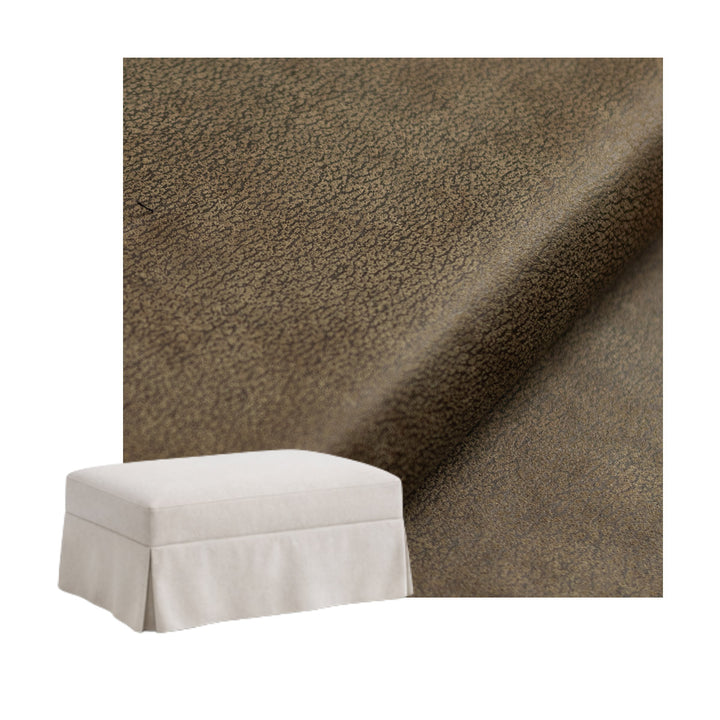 Vintage Green SuedeTouch Custom Ottoman Slipcover