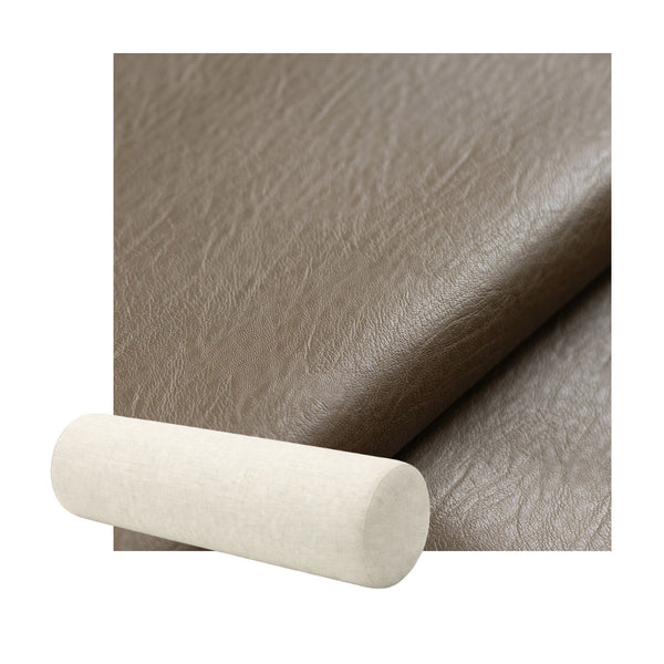 Warm Greige Faux Leather Bolster Pillow