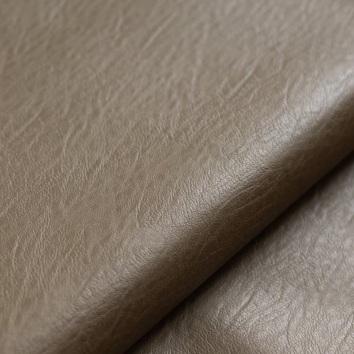 Warm Greige Faux Leather Bolster Pillow