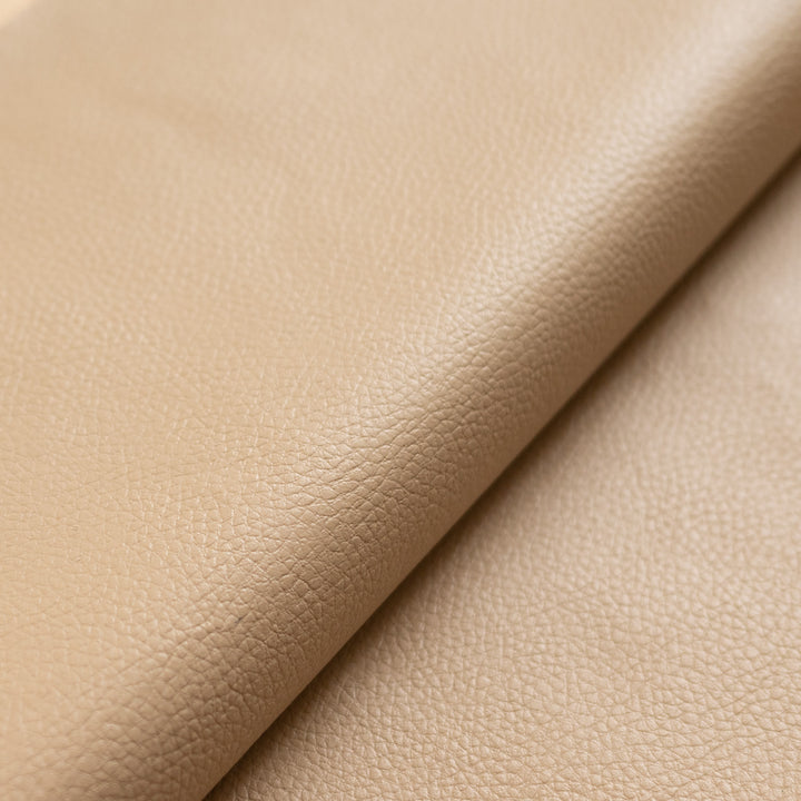 Light Sand Faux Leather Throw Pillow