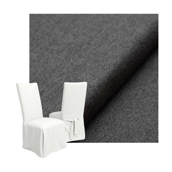 Cobblestone Gray Custom Dining Chair Cover
