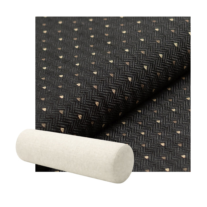 Black Micro Dot Premium Weave Bolster Pillow