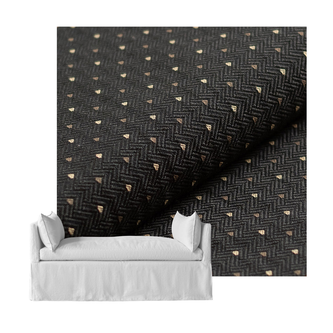Black Micro Dot Custom Daybed Cover