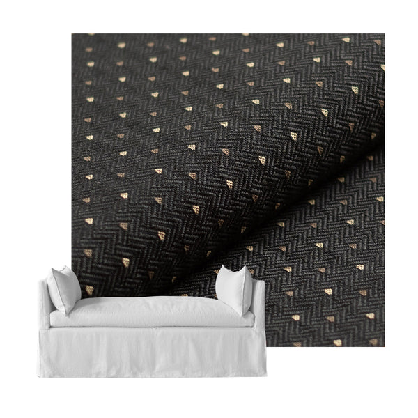 Black Micro Dot Custom Daybed Cover