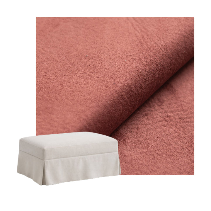 Warm Clay SuedeTouch Custom Ottoman Slipcover