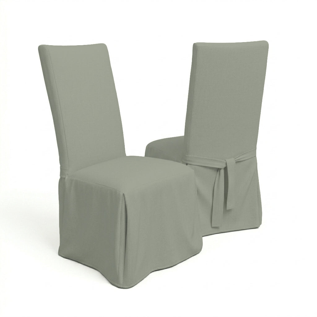 Mist Green Performance Canvas Custom Dining Chair Cover