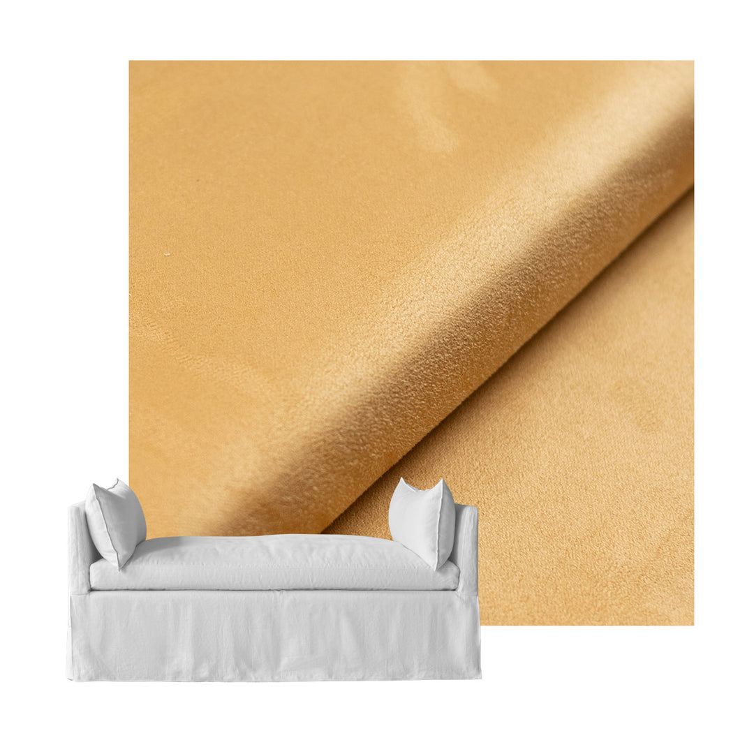 Warm Yellow Leather-look Custom Daybed Cover