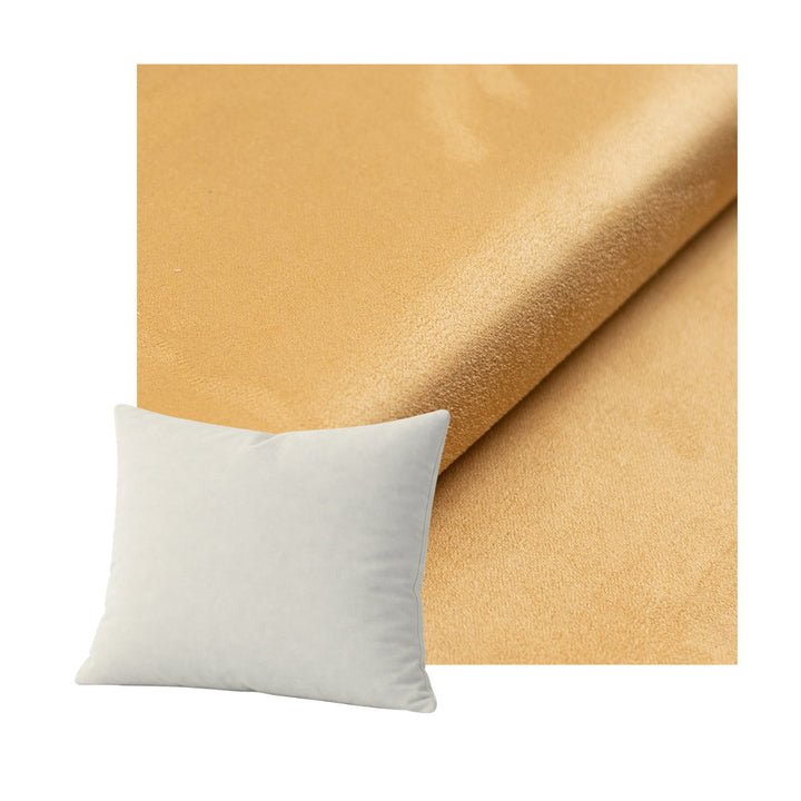 Warm Yellow Leather-look Throw Pillow