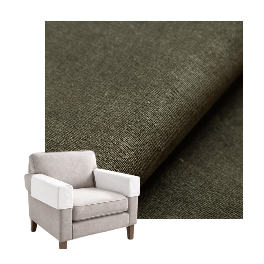 Earth Green Velour Custom Armrest Cover