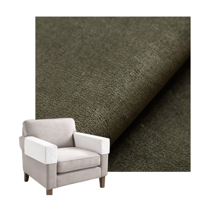Earth Green Velour Custom Armrest Cover