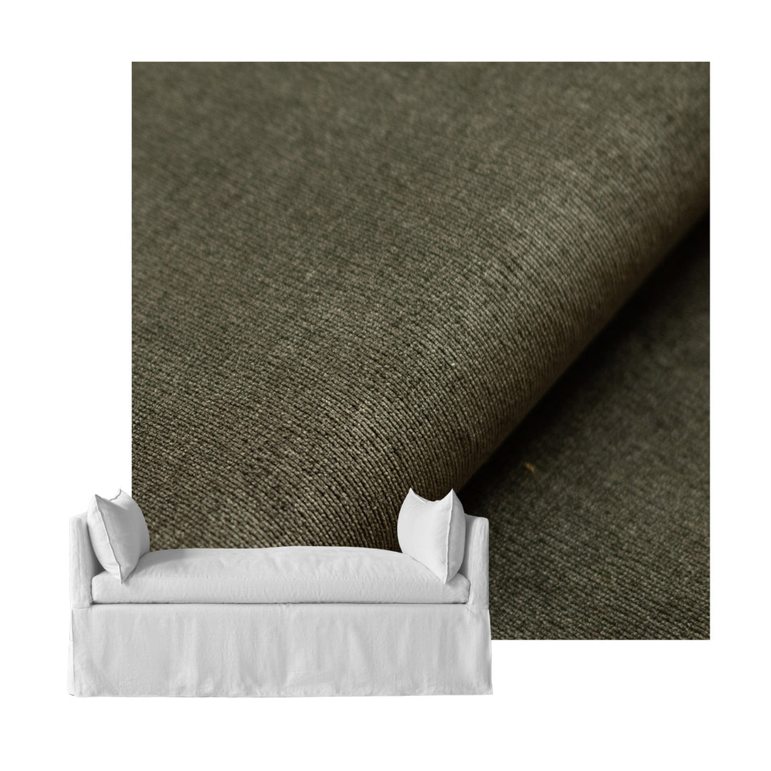 Earth Green Velour Custom Daybed Cover