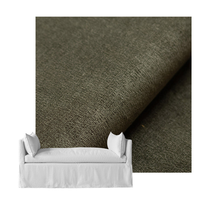 Earth Green Velour Custom Daybed Cover
