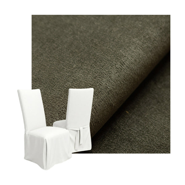 Earth Green Velour Custom Dining Chair Cover
