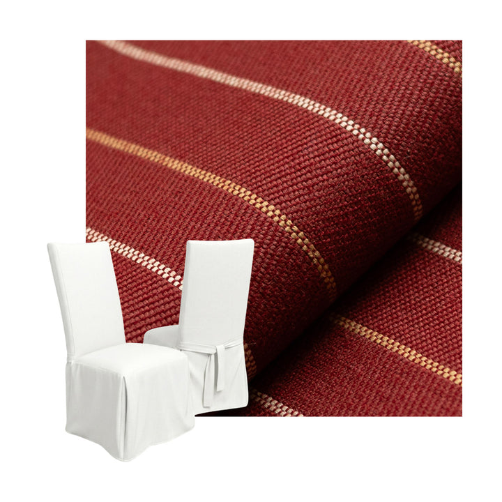 Red Stripe Custom Dining Chair Cover