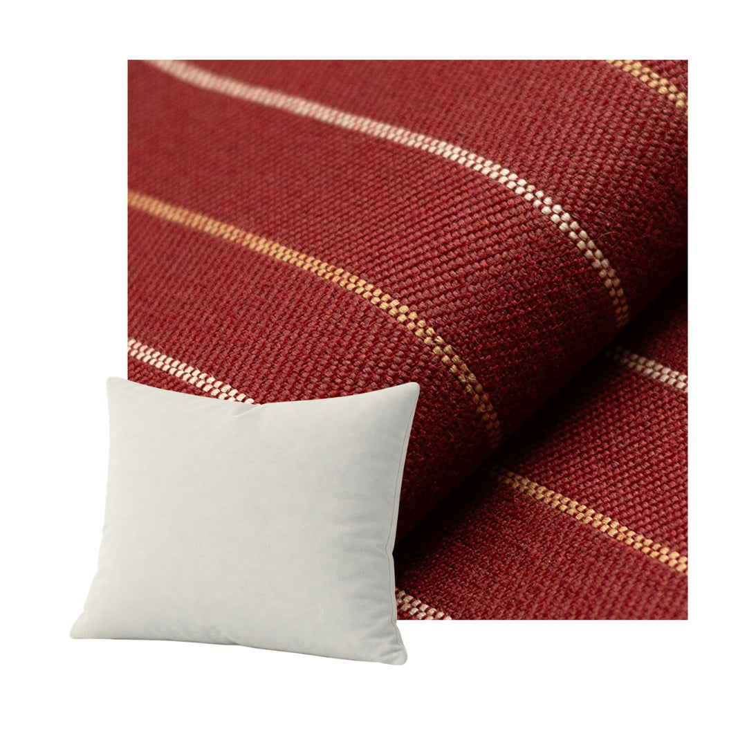 Red Stripe Throw Pillow