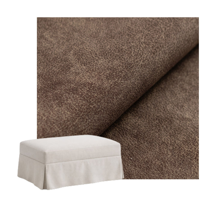Saddle Brown SuedeTouch Custom Ottoman Slipcover