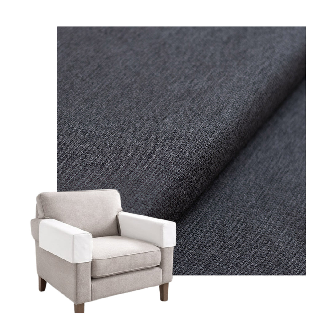 Ultra-soft Charcoal Chenille Custom Armrest Cover