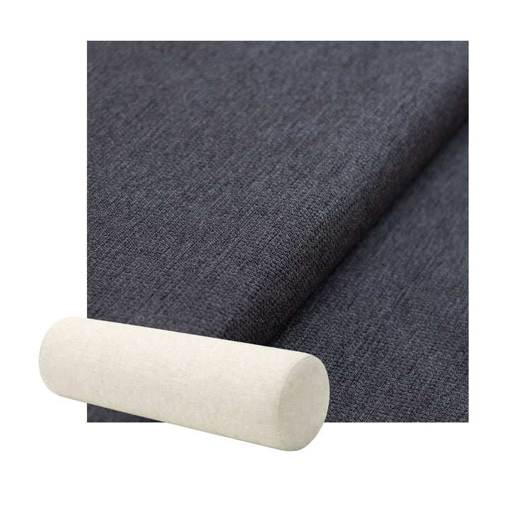 Ultra-soft Deep Charcoal Chenille Bolster Pillow