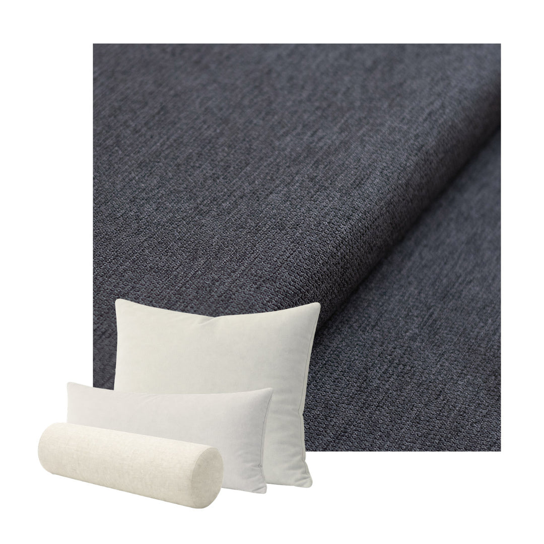 Ultra-soft Charcoal Chenille Custom Pillow Cover