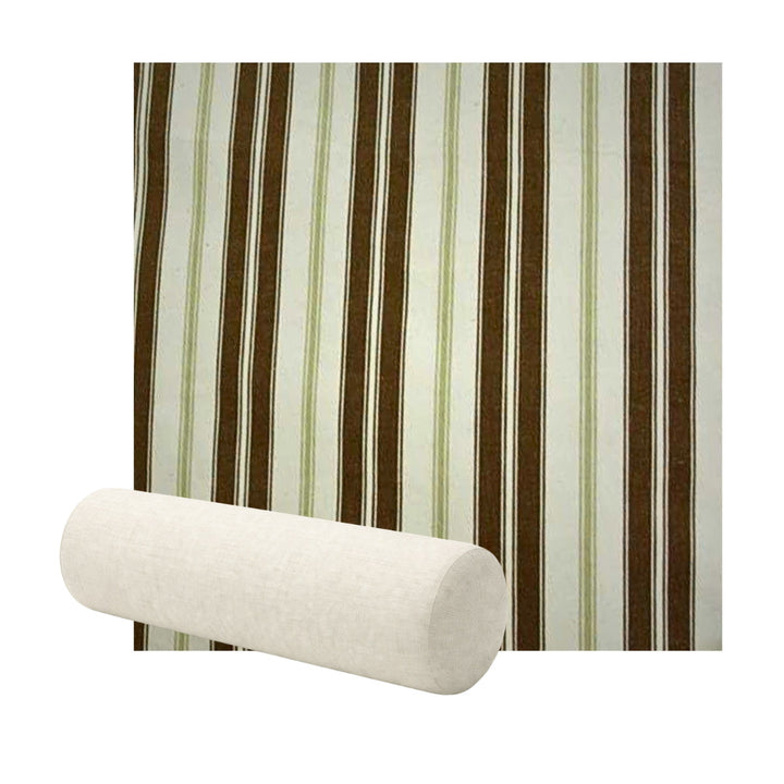 Relaxed Espresso Stripe Canvas Bolster Pillow
