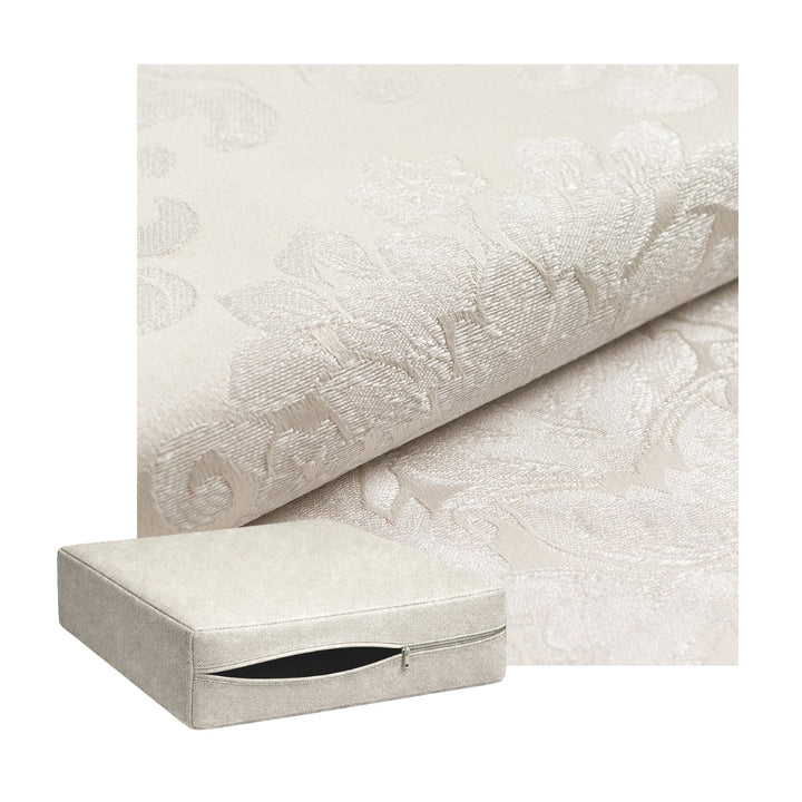 Off-White Damask Custom Cushion Cover