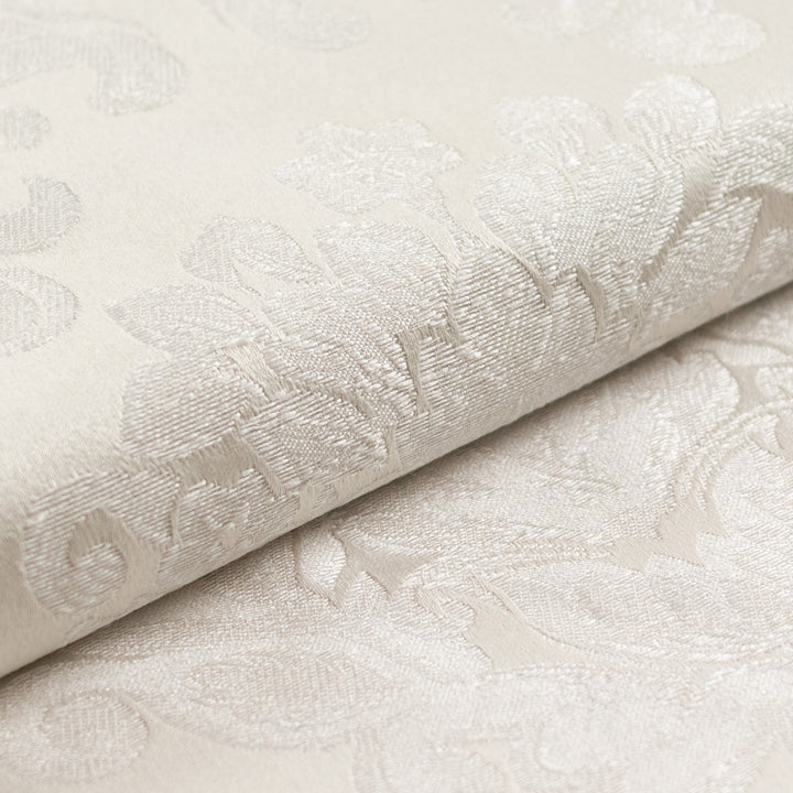 Off-White Damask Custom Sectional Slipcover